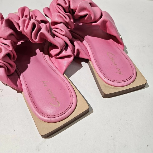 Circus Sam Edelman Iggy Stretch Ruched Slides Sandals 7 Pink Puffy Barbie - Picture 4 of 8